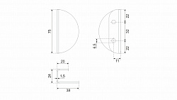 Ручка мебельная STEREO 23/32 W